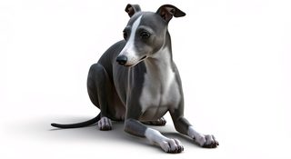 greyhound dog sitting