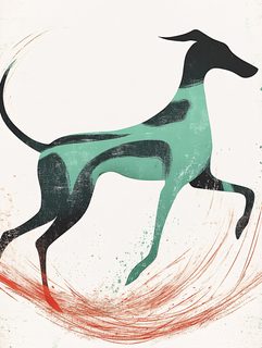 Graceful Greyhound in Motion