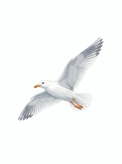 flying seagull illustration