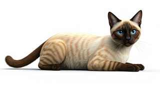 siamese cat resting