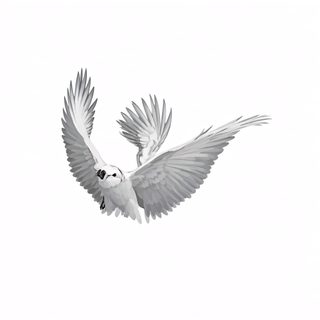 Flying White Bird