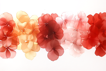 Gradient Geranium Blossoms