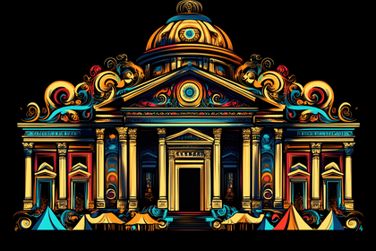 Grand Ornate Building Illustration