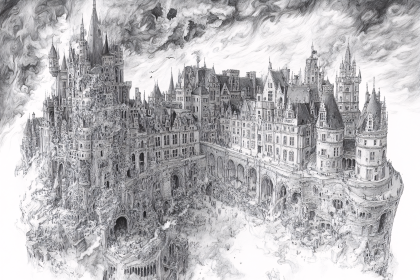 Grandiose Castle Cityscape