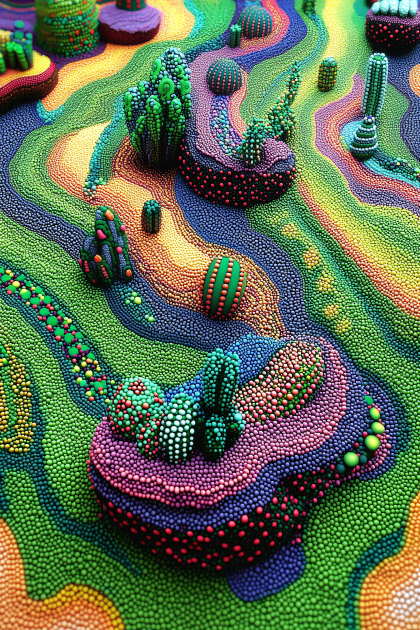 Granular Desert Landscape