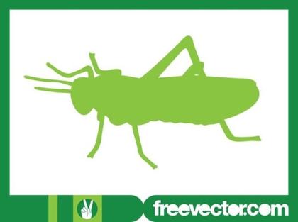 Grasshopper Silhouette Free Vector