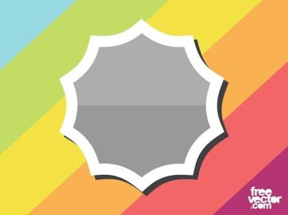 Gray Sticker Template Free Vector