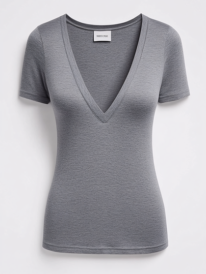 Gray V-Neck T-Shirt