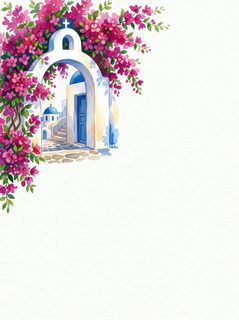 Greek Bougainvillea Arch