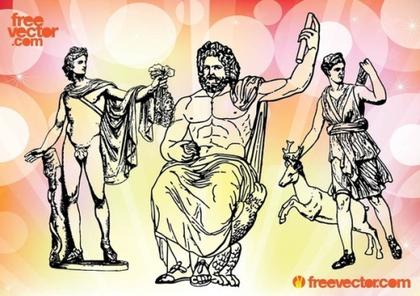 Greek Gods Free Vector