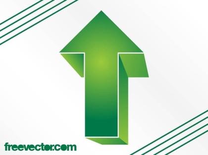 Green 3D Arrow Free Vector