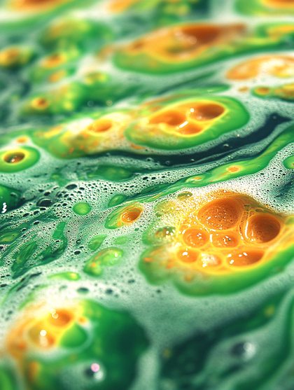 Green and Amber Oozing Liquid