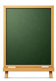 green chalkboard stand