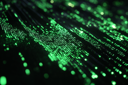 Green Digital Code Stream