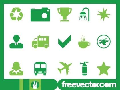 Green Icons Free Vector