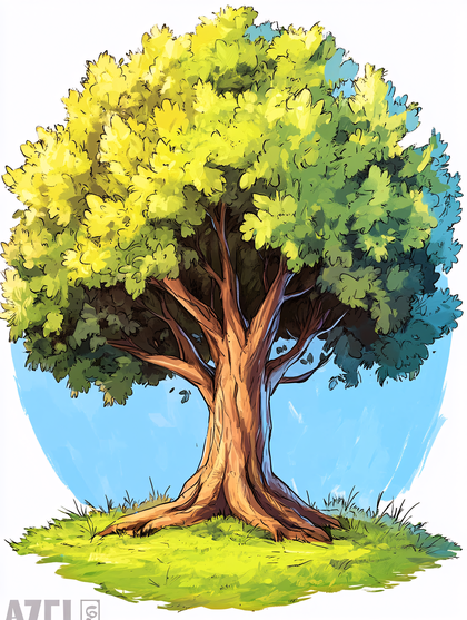 Green Leaf Tree Illustration