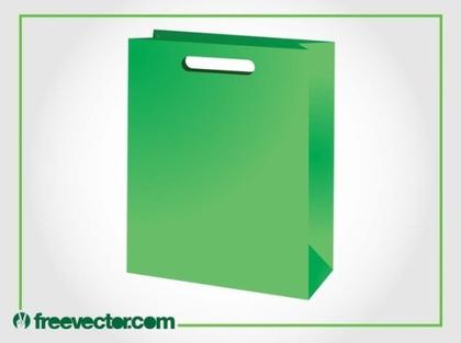 Green Paper Bag Free Vector
