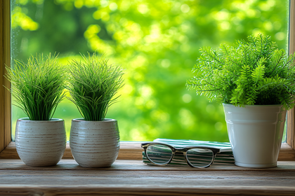 Green Plants by Window