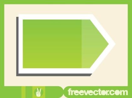 Green Pointer Sticker Free Vector