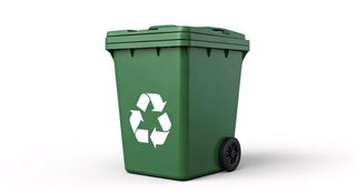 green recycling bin
