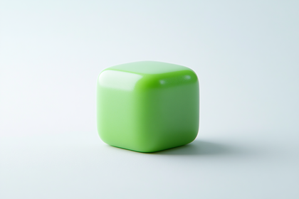 Green Rounded Cube