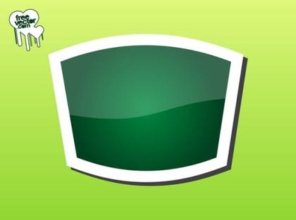 Green Sticker Free Vector