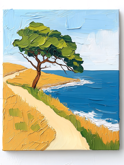 Green Tree on Coastline