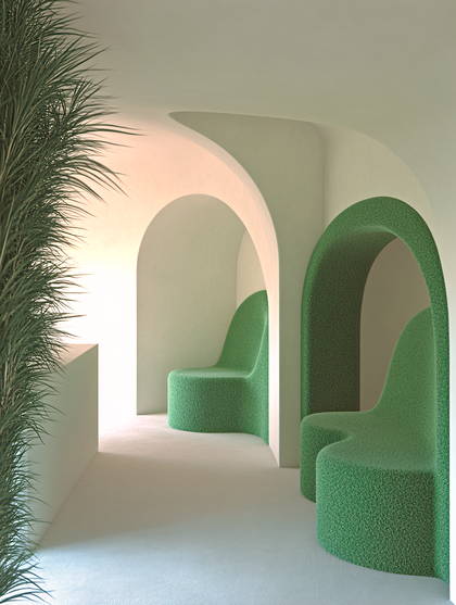 Green Velvet Arch Seating