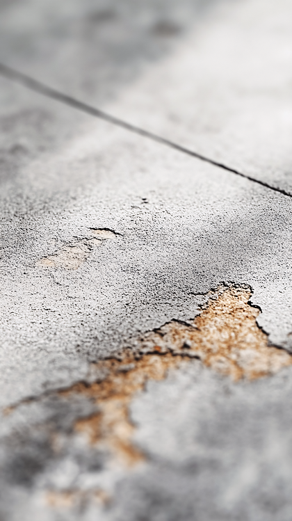 Grey Marble Surface with Brown Discoloration
