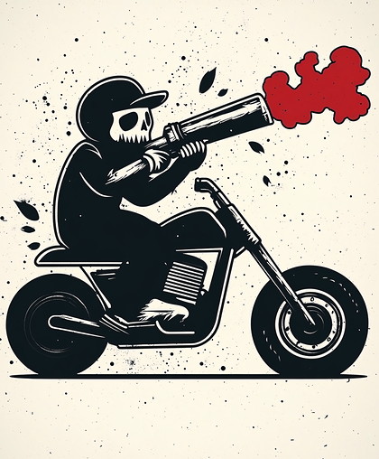 Grim Reaper on Motorcycle