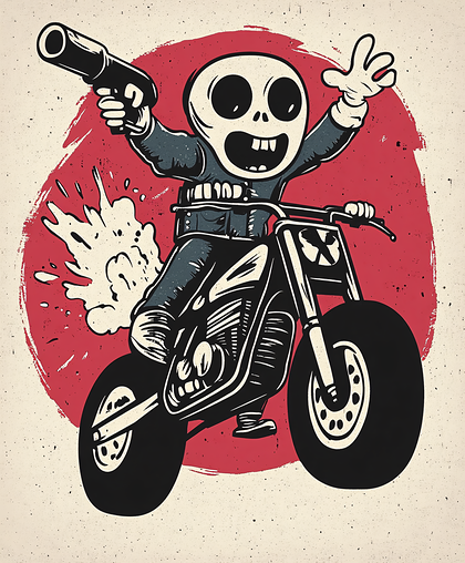 Grinning Skull Biker