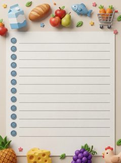 grocery list template
