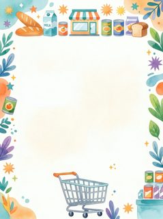 grocery shopping frame
