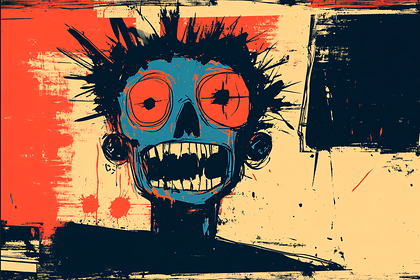 Grotesque Blue Head