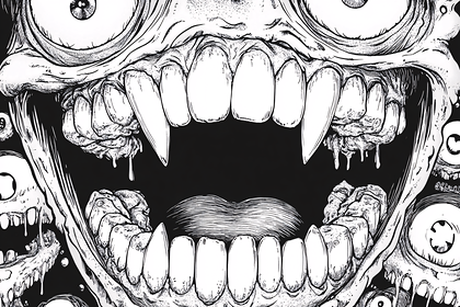 Grotesque Monster Face