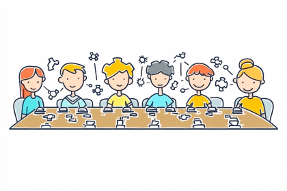 Group of Kids in a Meeting