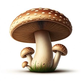 spotted brown mushrooms