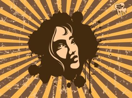 Grunge Face Free Vector