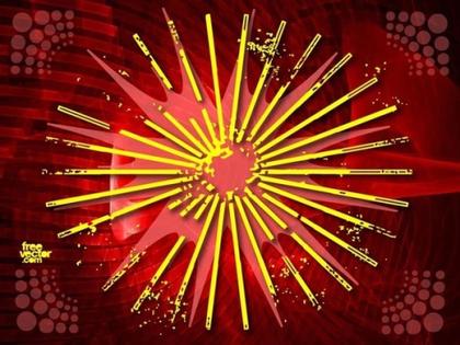 Grunge Sunburst Free Vector