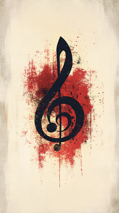 Grunge Treble Clef