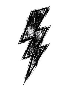 grungy lightning bolt