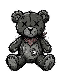 goth teddy bear