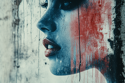 Grungy Profile Portrait