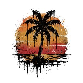 palm tree sunset
