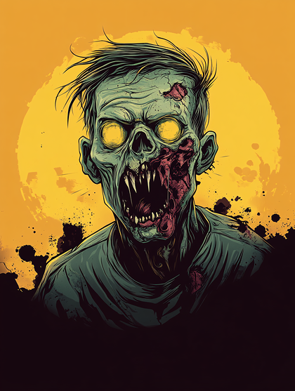 Grungy Zombie Portrait