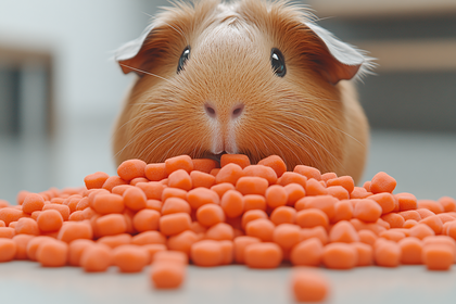 Guinea Pig Eating Pellets