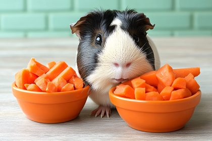 Guinea Pig With Carrots