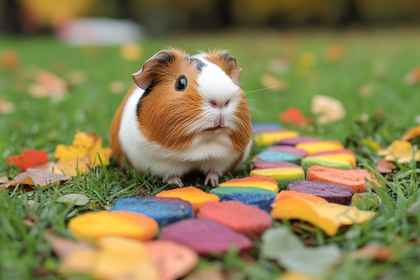Guinea Pig with Rainbow Stones