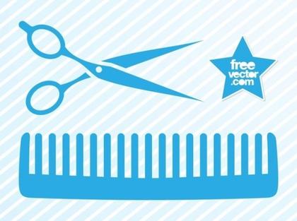 Hairdresser Icons Free Vector