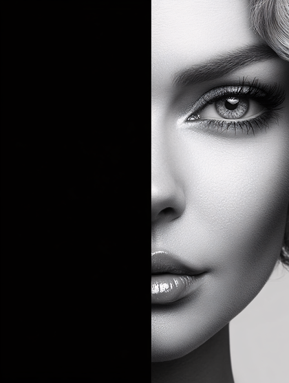 Half Face Beauty Portrait